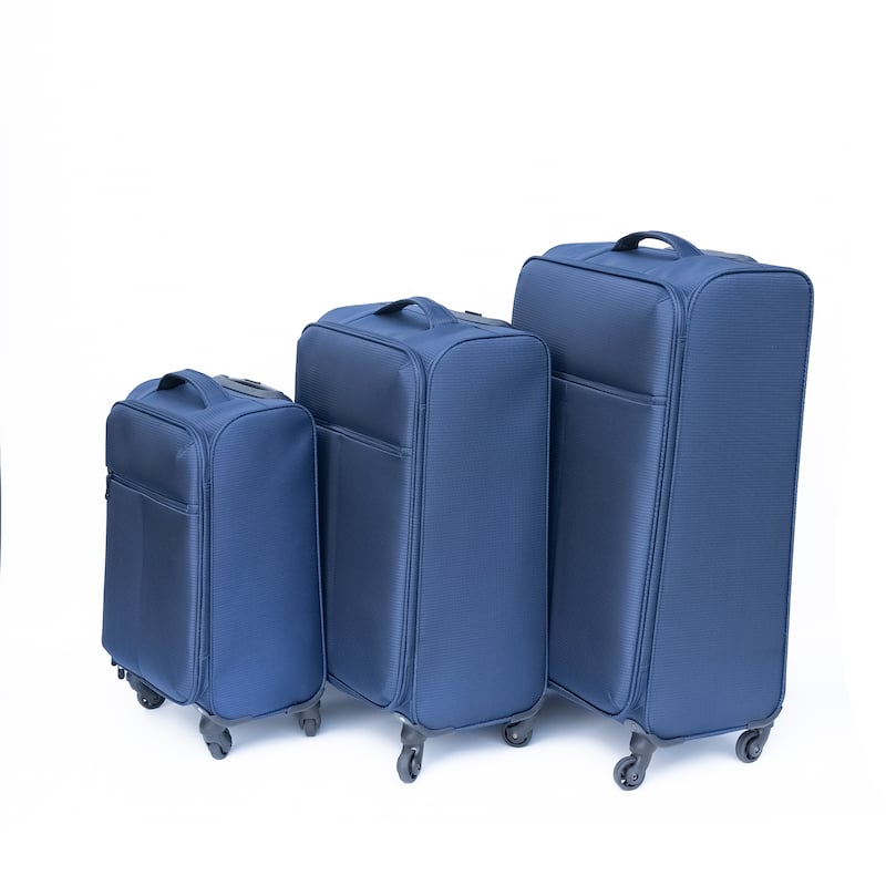 Luggage 3 Piece Set Suitcase Spinner TSA Lock Softshell Lightweight