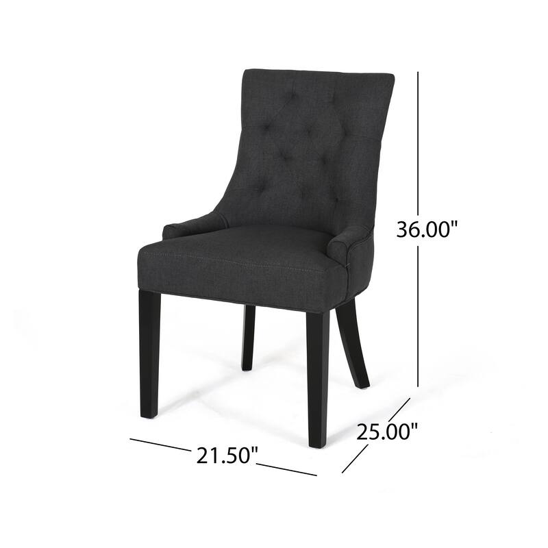 Christopher Knight Home Cheney Contemporary Tufted Dining Chairs (Set of 2) - 21.50" L x 25.00" W x 36.00" H