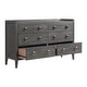 preview thumbnail 2 of 2, Portia 64" Wide Bedroom Dresser with 6 Drawers, Brushed Brindle