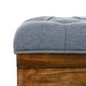 preview thumbnail 7 of 11, SAFAVIEH Liam Tufted Cocktail Ottoman - Navy