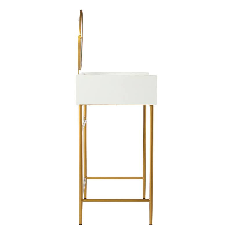 SEI Furniture Derwent Contemporary White Vanity Mirror
