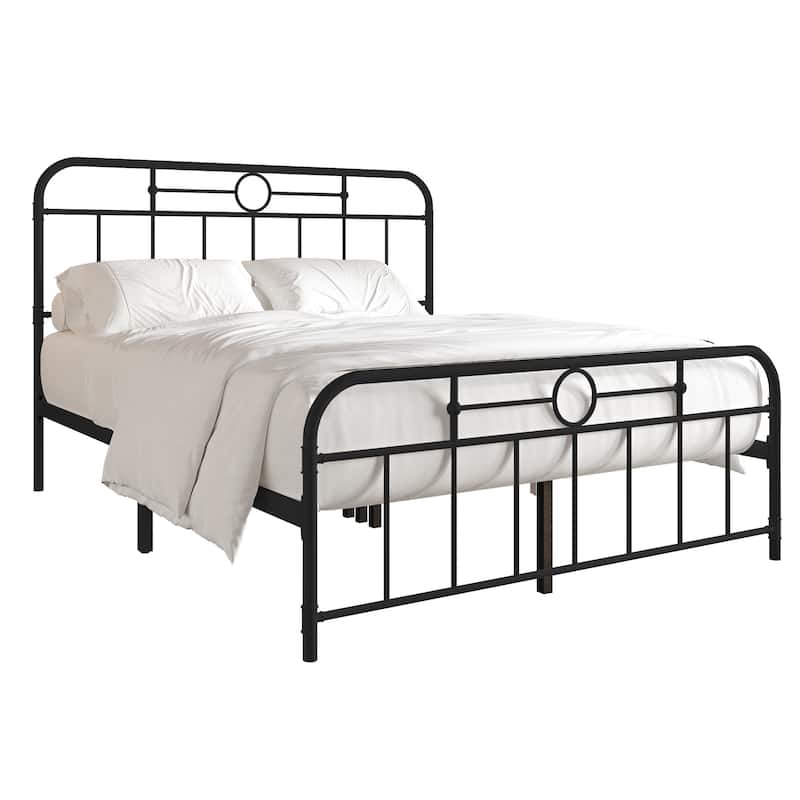 CraftPorch Minimalist Curved Edge Metal Platform Bed