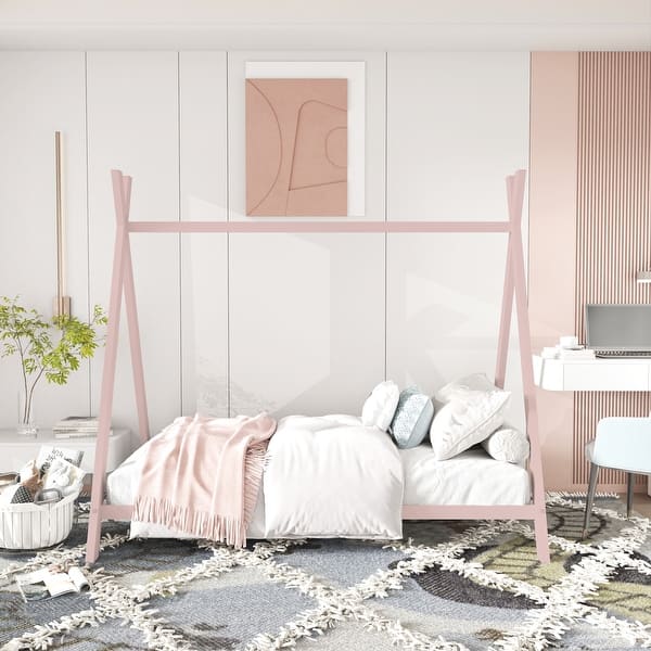 Modern Twin Size Tent Bed Frame with Slat Bed Bath & Beyond 36406973