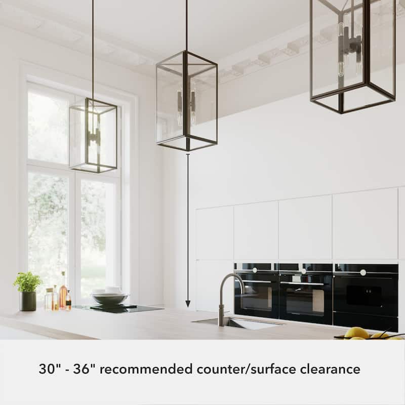Hunter Felippe 8-Light Pendant w/Clear Seeded Glass, Industrial, Modern Farmhouse - Entry, Island, Dining Room