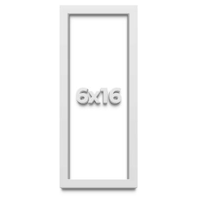 6x16 Shadow Box Frame White 1 Real Wood Contemporary
