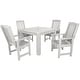 preview thumbnail 6 of 20, Lehigh 5-Piece Outdoor Dining Set - 42" x 42" Table, Dining-height White
