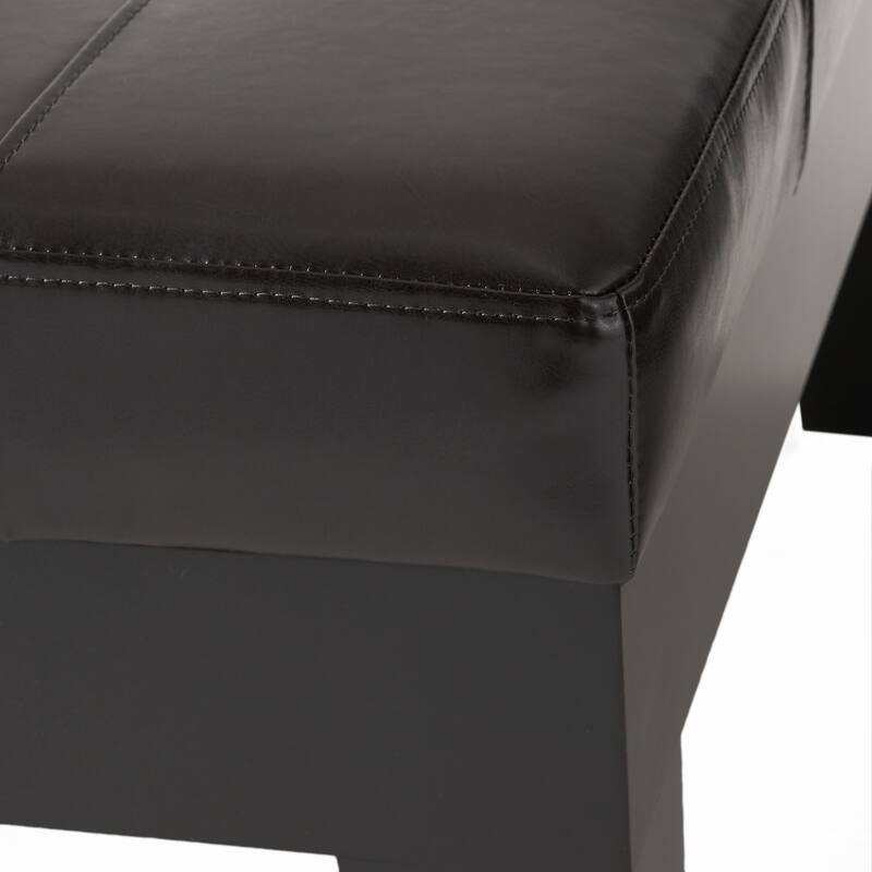 Chatham Bonded Leather Storage Ottoman by Christopher Knight Home