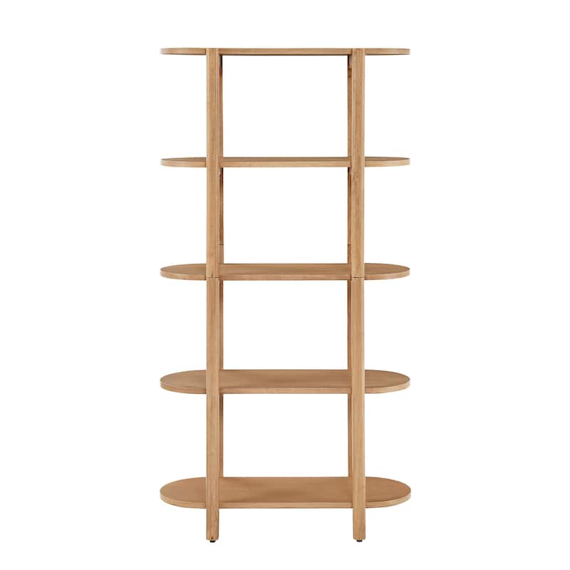 Bower Home 60" Modern Wood Bookcase - 32 W x 15 D x 60 H"