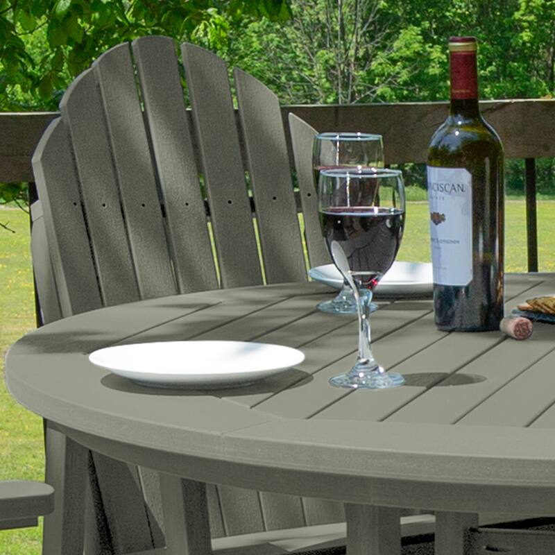 Hamilton 5-piece Outdoor Dining Set - 48" Round Table, Dining-height