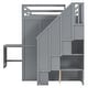 preview thumbnail 9 of 22, Multi-Functional Full Size Bunk Bed with Transformative Wardrobe Space, Integrated Workspace and Shelves, Space-saving