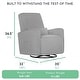 preview thumbnail 10 of 25, Evolur Holland Upholstered Plush Seating Glider Swivel