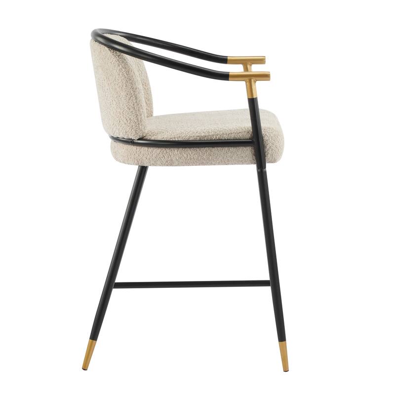 Upholstered Counter Stool Side Dining Chair Set of 2