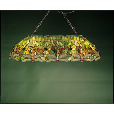 Meyda Tiffany Hanginghead Dragonfly 6 Light Single Tier Billiard