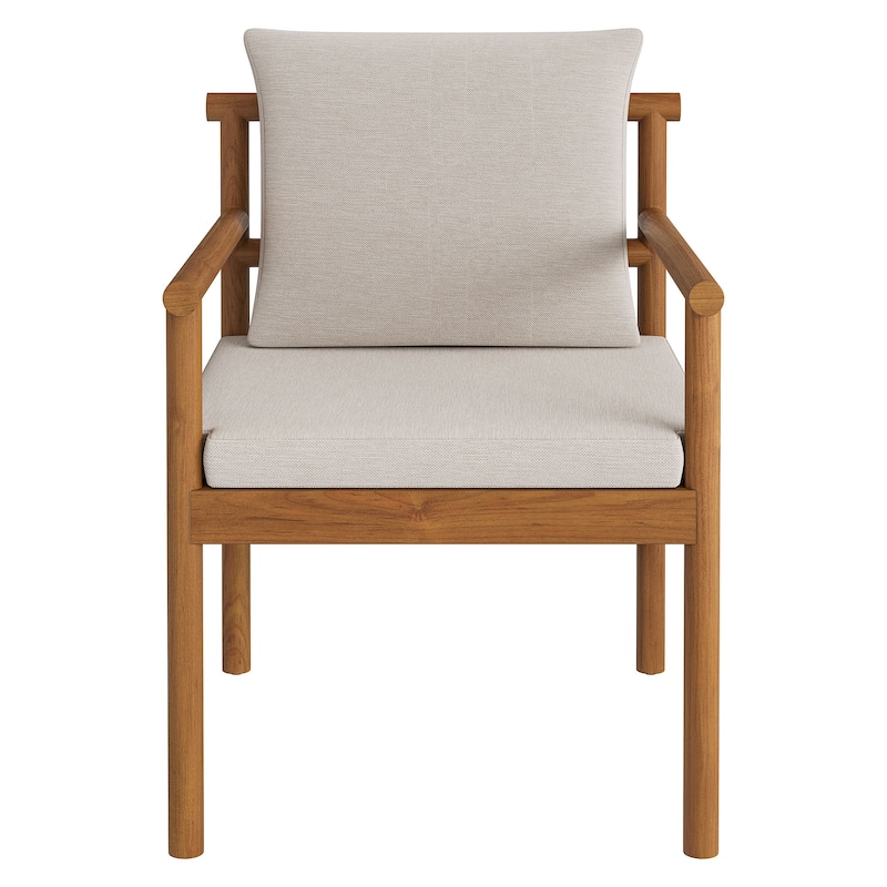 Eleni Outdoor Patio Teak Wood Rope Dining Chair
