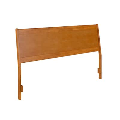 King Solid Wood Panel Headboard in Light Toffee with Sleek Modern Design and Durable Finish