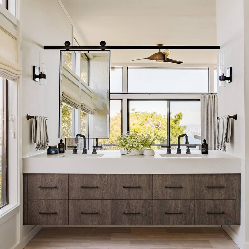 WOWOW Double Handle 8 in. Widespread Bathroom Sink Faucet