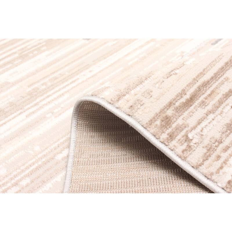 ECARPETGALLERY Machine Made Nova Ivory Area Rug