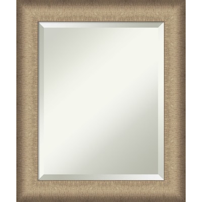 Beveled Wall Mirror - Elegant Brushed Bronze Frame