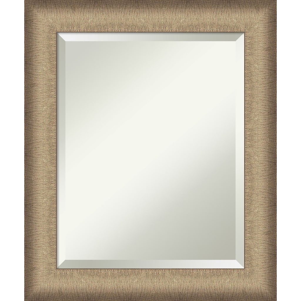 Beveled Wall Mirror - Elegant Brushed Bronze Frame