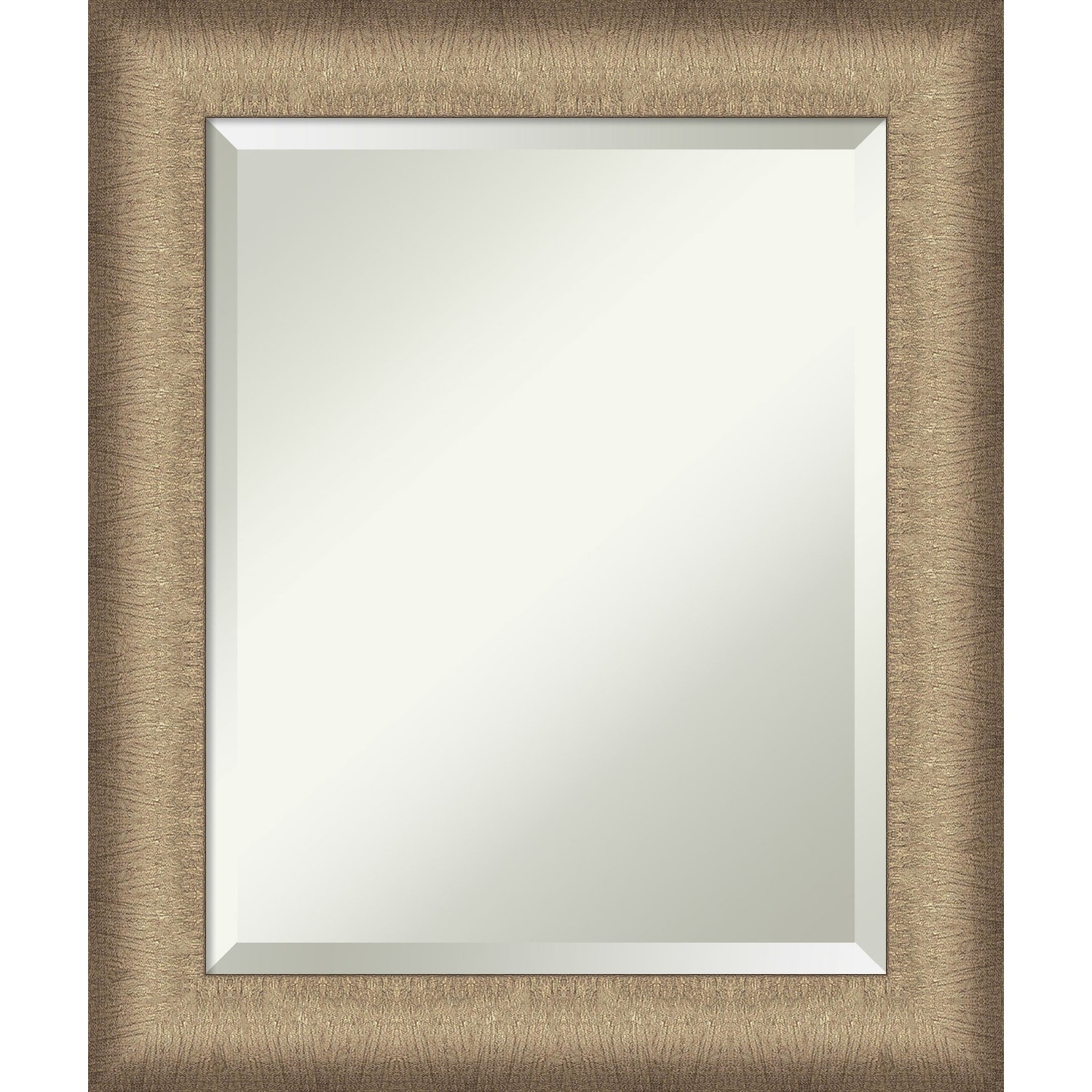 Beveled Wall Mirror - Elegant Brushed Bronze Frame