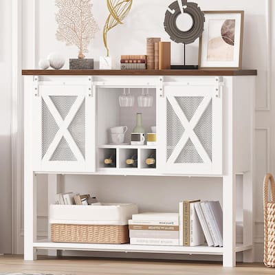 Coffee Bar Cabinet, Sideboard Buffet Storage Cabinet with Storage