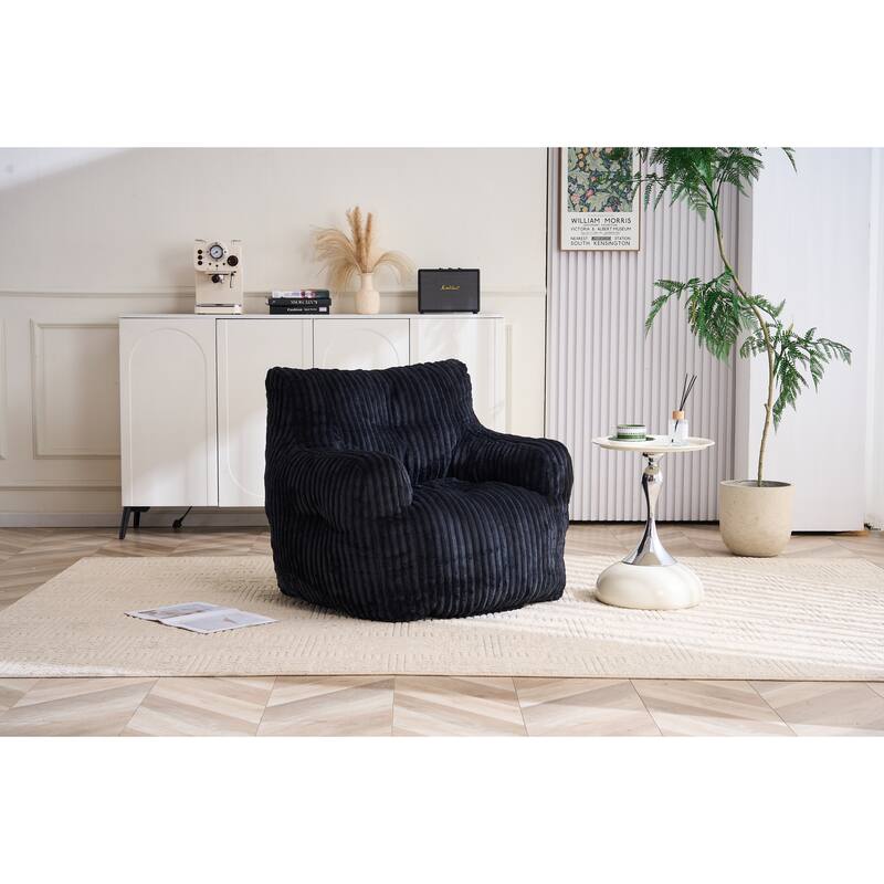 Corduroy Fabric Bean Bag Chair Filled With Memory Sponge
