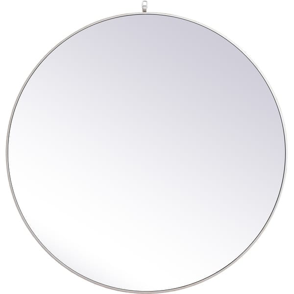 slide 2 of 11, Elegant Lighting Eternity 45" Diameter Circular Beveled Metal Framed Silver