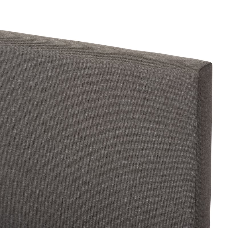 City Chic Platform Bed - Upholstered Bedroom Bed with Panel Headboard - Modern Design - Beige or Gray