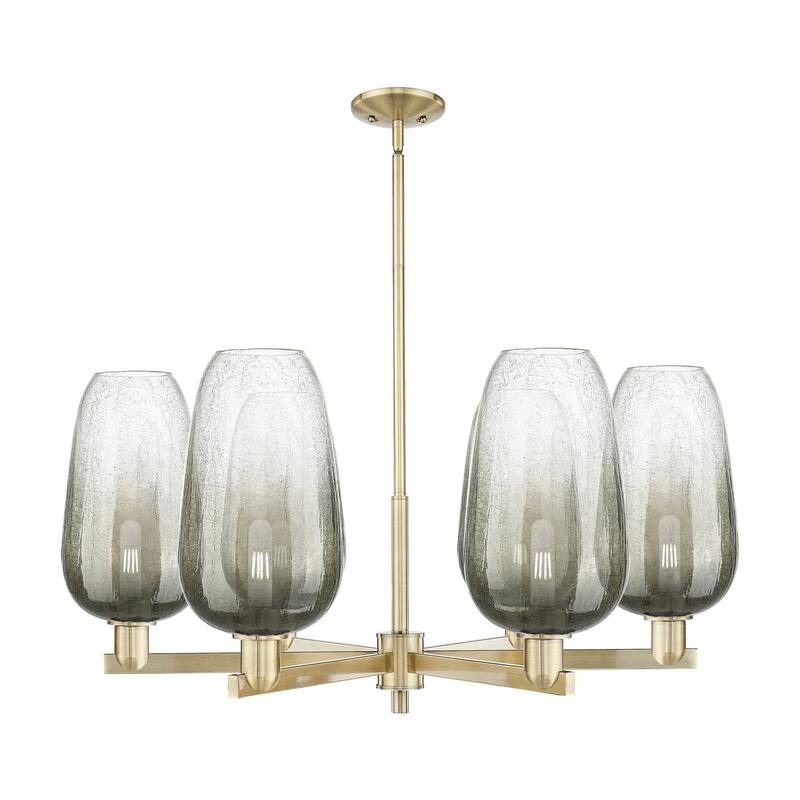 Innovations Lighting Downtown Urban - Brookhaven Flute - 6 Light 24" Stem Hung Chandelier