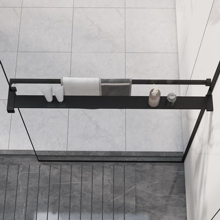 Walk In Shower Inlay Shelf vidaXL Shower Shelf for Walk-in Shower Wall Black 31.5