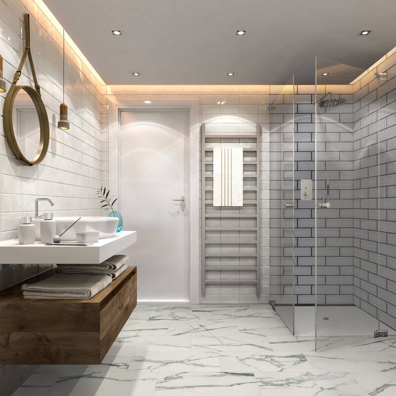 Ackland AKM-G-RI4X12TL-CA Rivella - 4" x 12" Glass Solid Wall Tile -