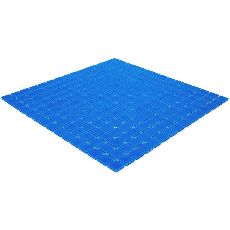 Apollo tile 12" x 12" Dune Glossy Denim Blue Glass Tile (20 sq ft/case) - 20 Pack