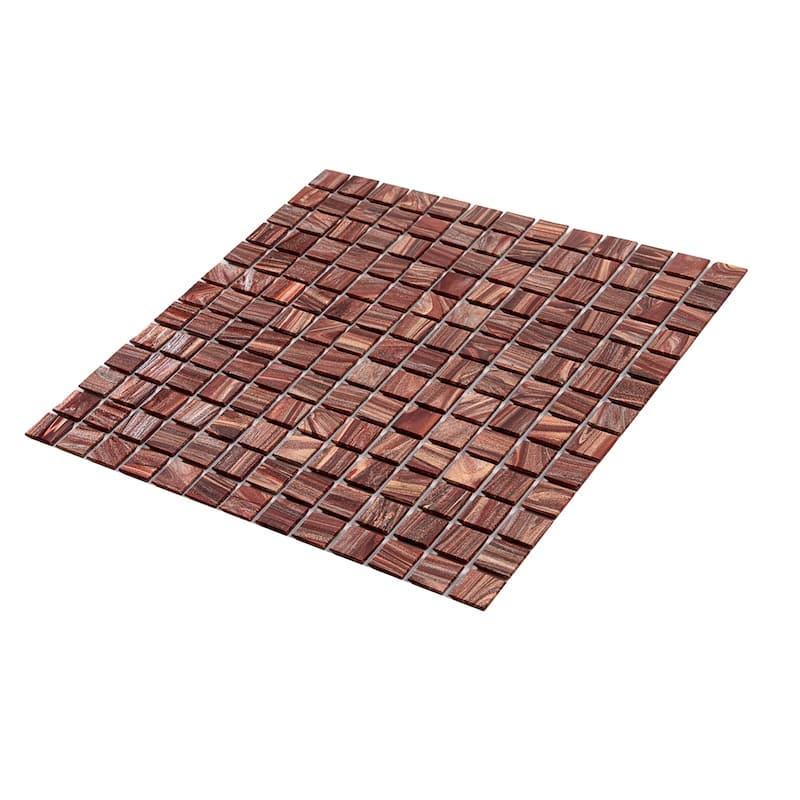 Apollo tile 12" x 12" Celestial Glossy Fire Brick Red Glass Tile (20 sq ft/case) - 20 Pack