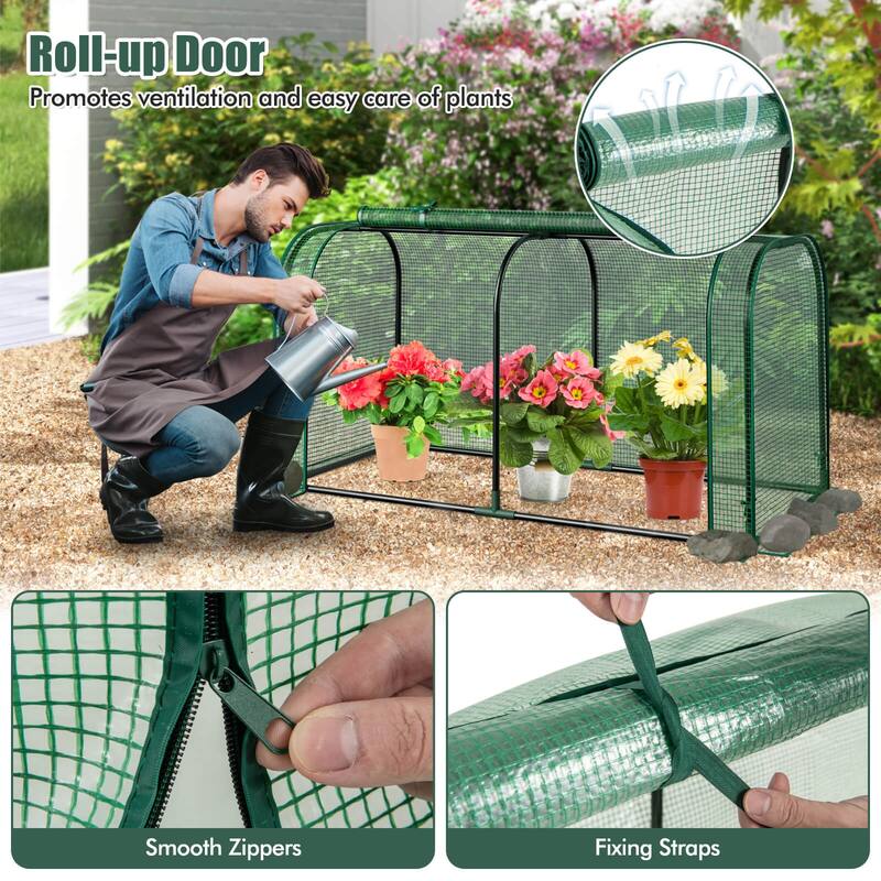 Costway Portable Mini Greenhouse 47" x 22" x 24" Outdoor Indoor Tunnel - See Details