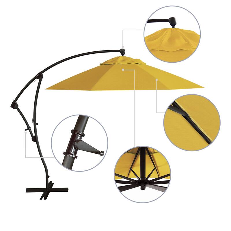 Okracoke 9ft Rotating Aluminum Umbrella by Havenside Home