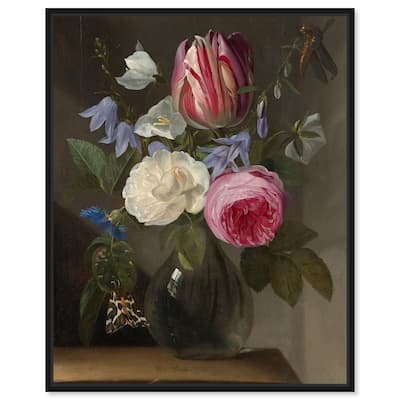 Roses and a Tulip Canvas by Art Remedy
