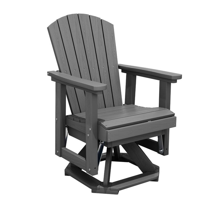 HDPE Adirondack Swivel Glider, Outdoor Patio Chair