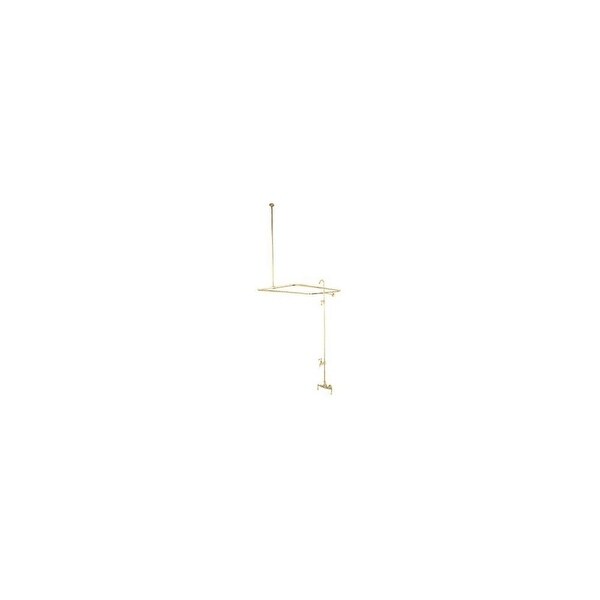 Elements Of Design DT0615AL Triple Handle Wall Mounted Clawfoot Tub Filler and Shower System with Metal Lever Handles from the