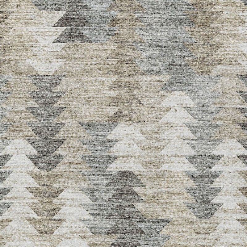 HomeRoots Geometric Transitional Rectangle Outdoor Rug