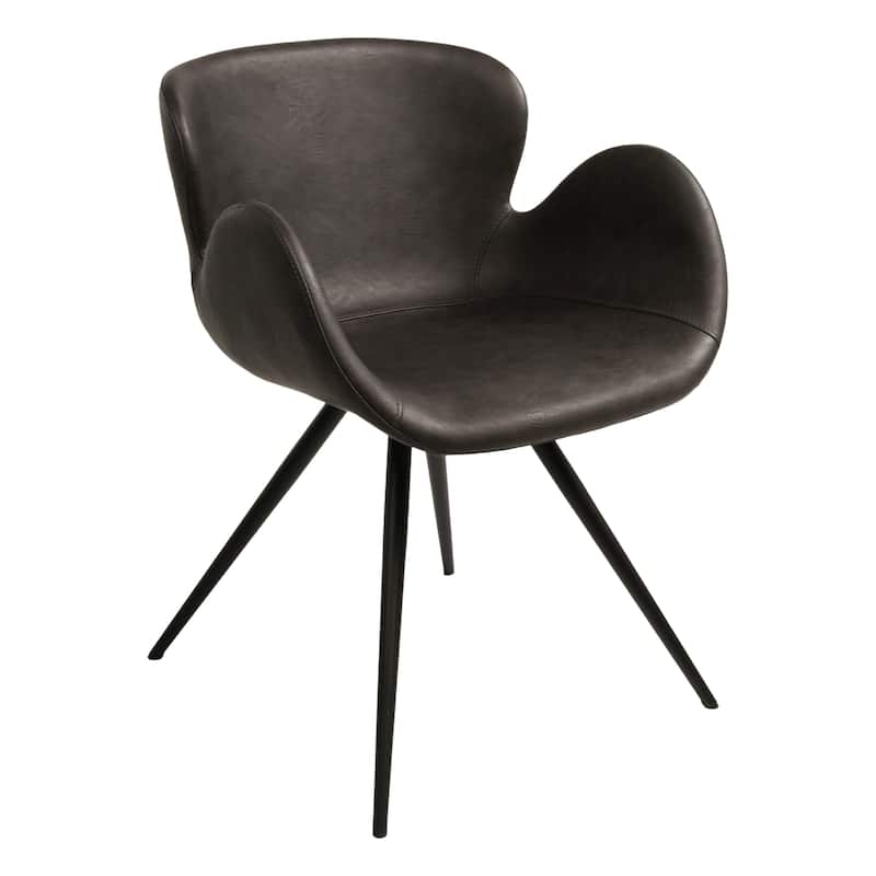 Furnish Theory Terra Serenity Dining Armchair Arm Chair w/ Various Artificial Leather (Polyurethane) Upholstery Covers - Vintage Gray