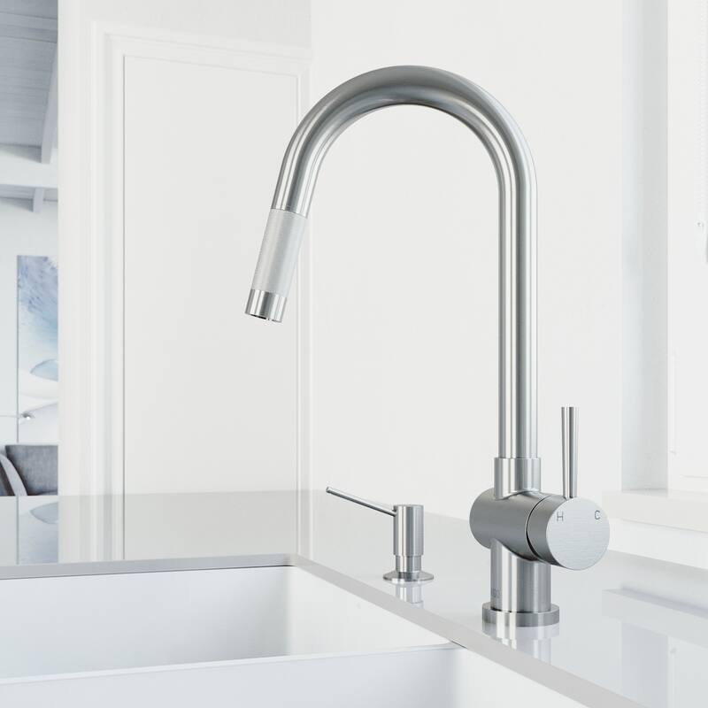 VIGO Gramercy 17" H Single Handle Pull-Down Spout Kitchen Faucet