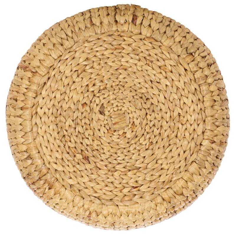 SAFAVIEH Couture Olwynn Water Hyacinth Ottoman