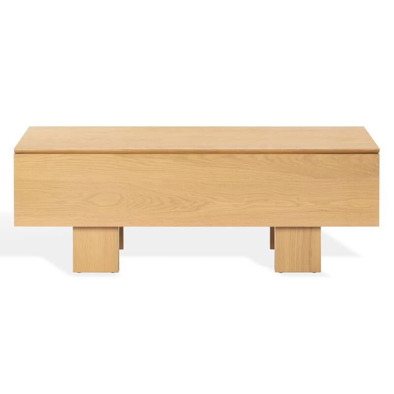 SAFAVIEH Couture Sherianya Wood Storage Bench - 50"W x 18"D x 18"H - Natural