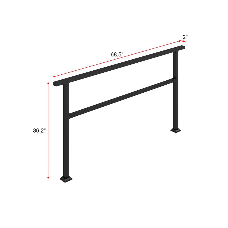 Premium Aluminum Handrail for Step Indoor Outdoor Three Size Available