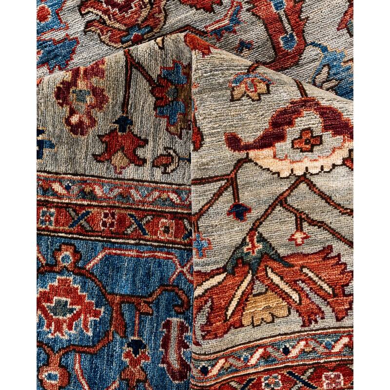 Serapi One-of-a-Kind Hand-Knotted Area Rug - Gray - 8' 2" x 10' 1"