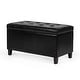 preview thumbnail 4 of 14, Adeco Rectangular Storage Ottoman Faux Leather Bench Lift-top Footrest