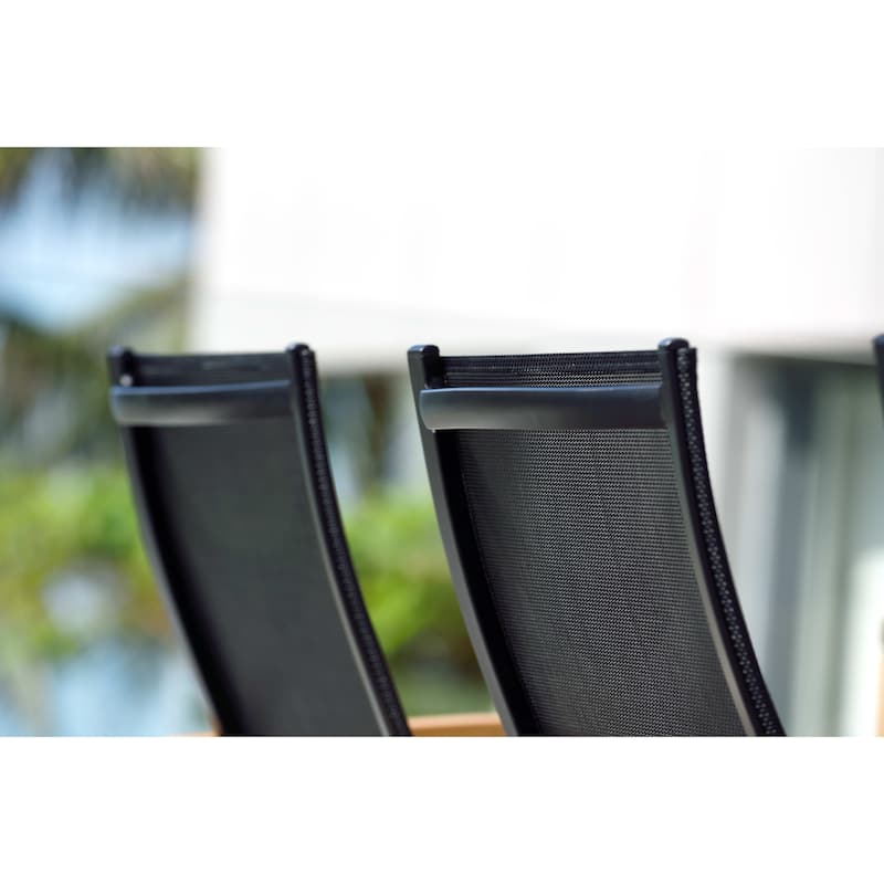 LifestyleGarden 7pc Outdoor Wood Dining Set (Teak Finish) - 7-Piece