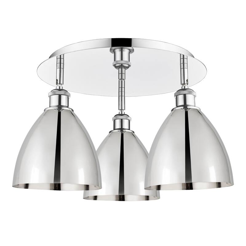 Innovations Lighting Ballston - 3 Light 19" Flush Mount - Polished Chrome