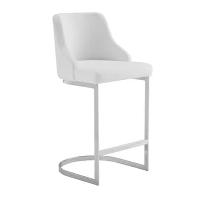 25.8'' Velvet/Leather Counter Height Bar Stools, Set of 2/3 - 36.6"H x 18.9"W x 20.5"D