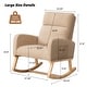 preview thumbnail 41 of 171, HOMYKA 28" Wide Rocking Chair for Nursery with Solid Wood Leg